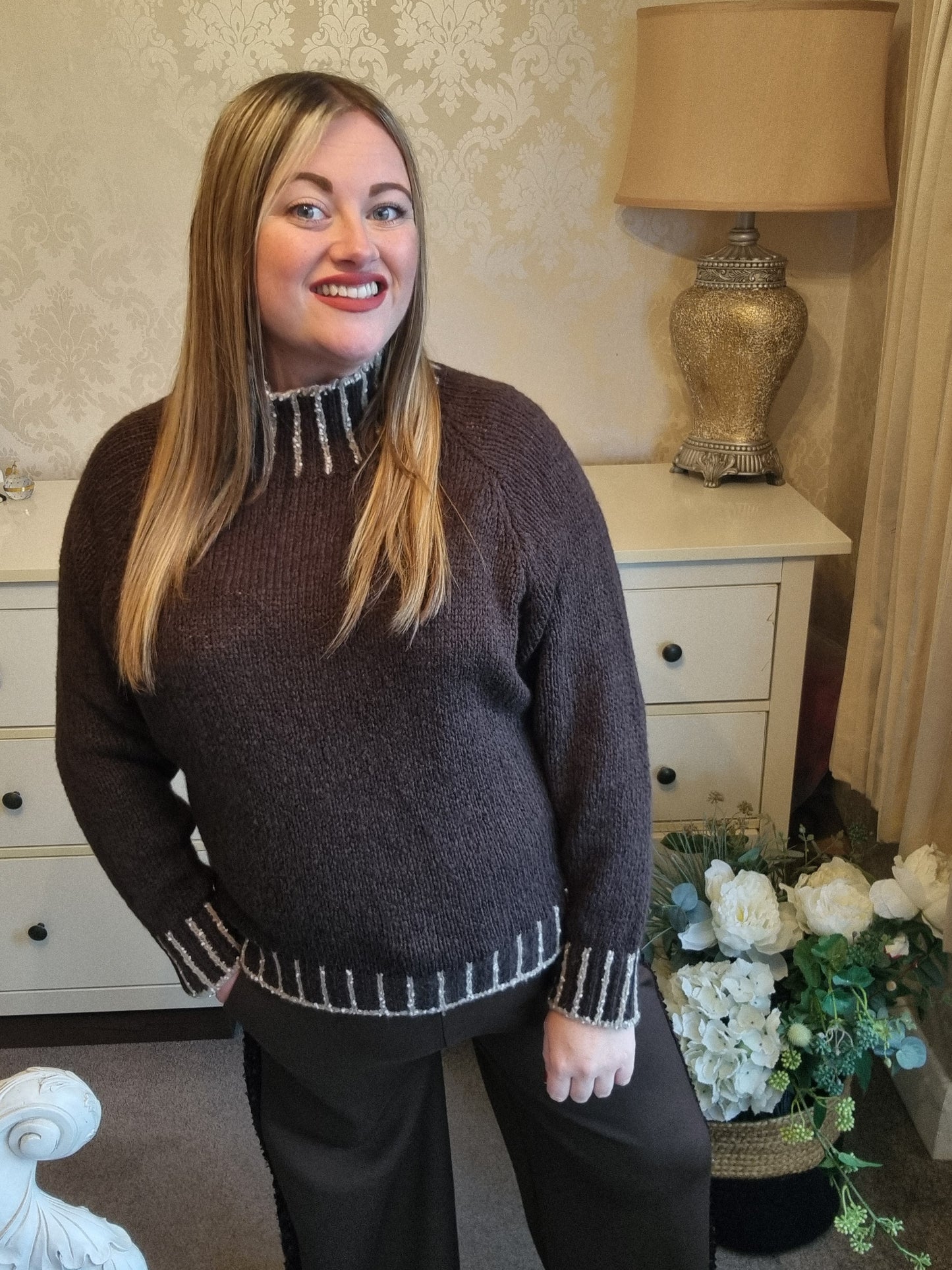 Tallie Turtle Neck Jumper - Chocolate