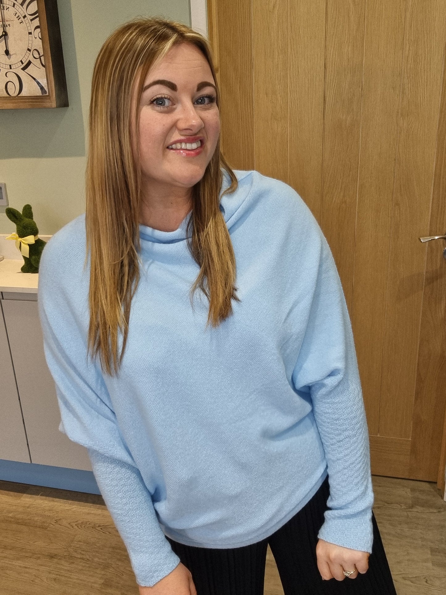 Sophia Asymmetric Jumper - Pale Blue