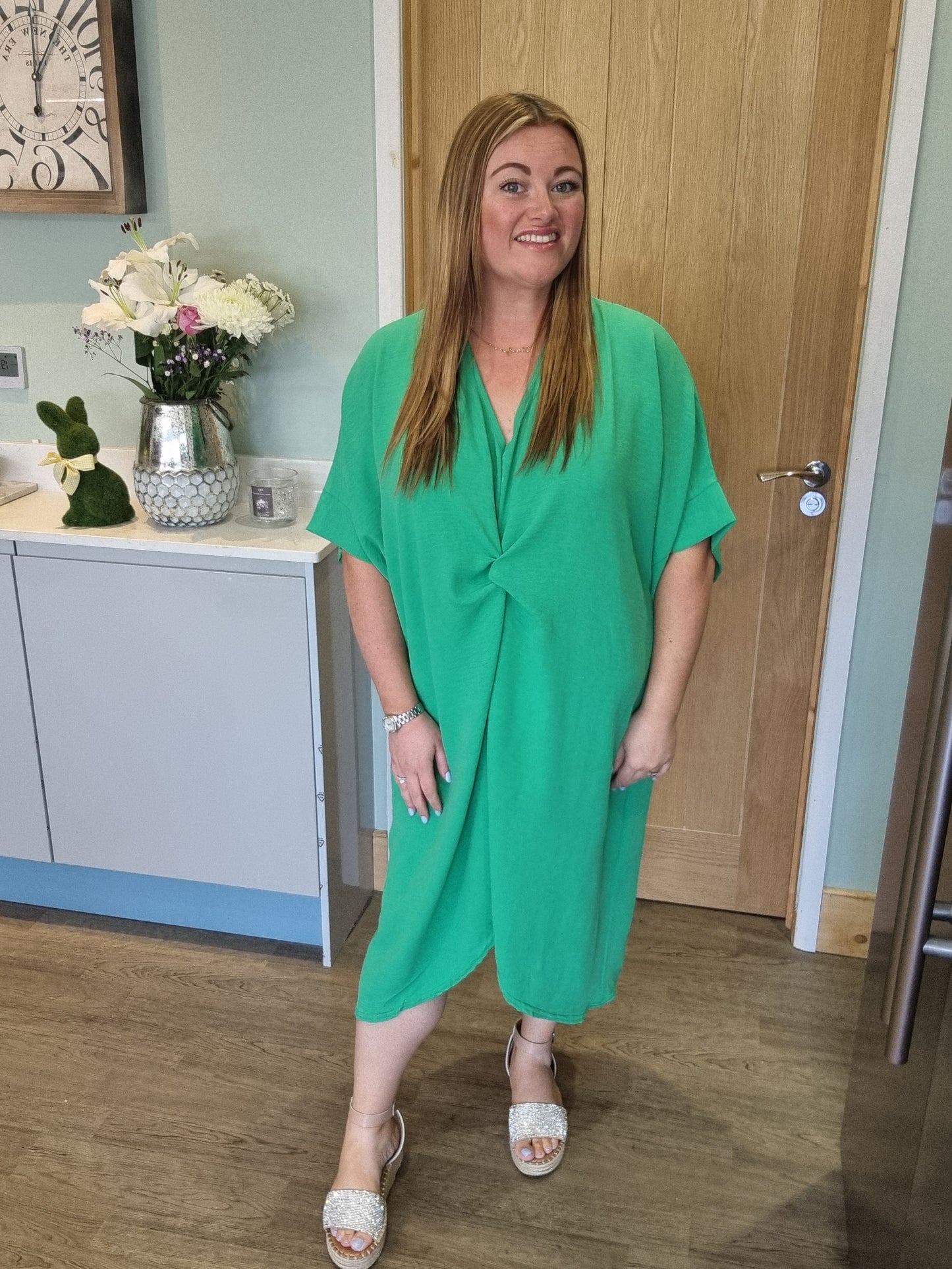 Lisa Dress - Emerald Green