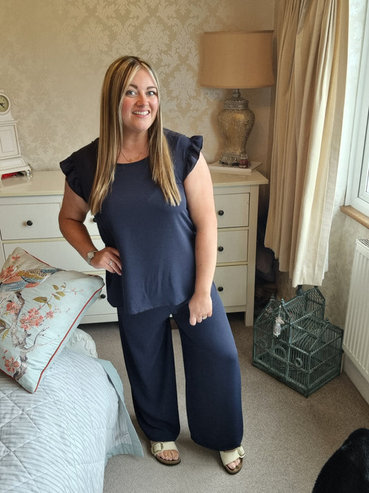 Tina Co-Ord Set - Navy
