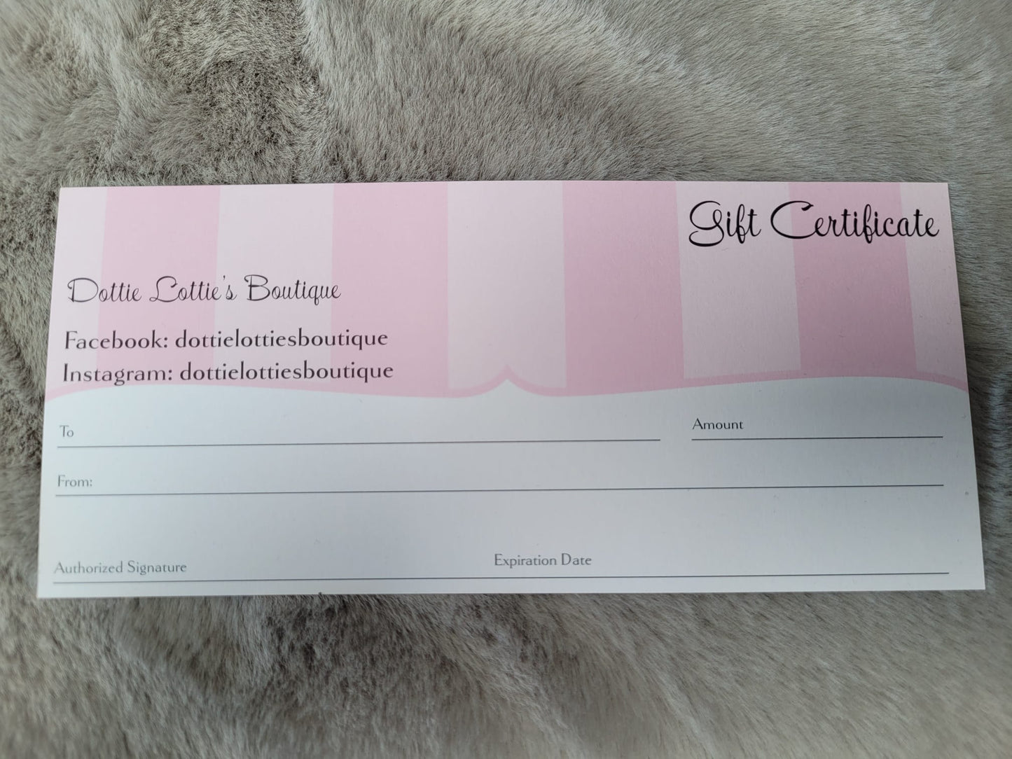 Dottie Lottie's Boutique Gift Voucher