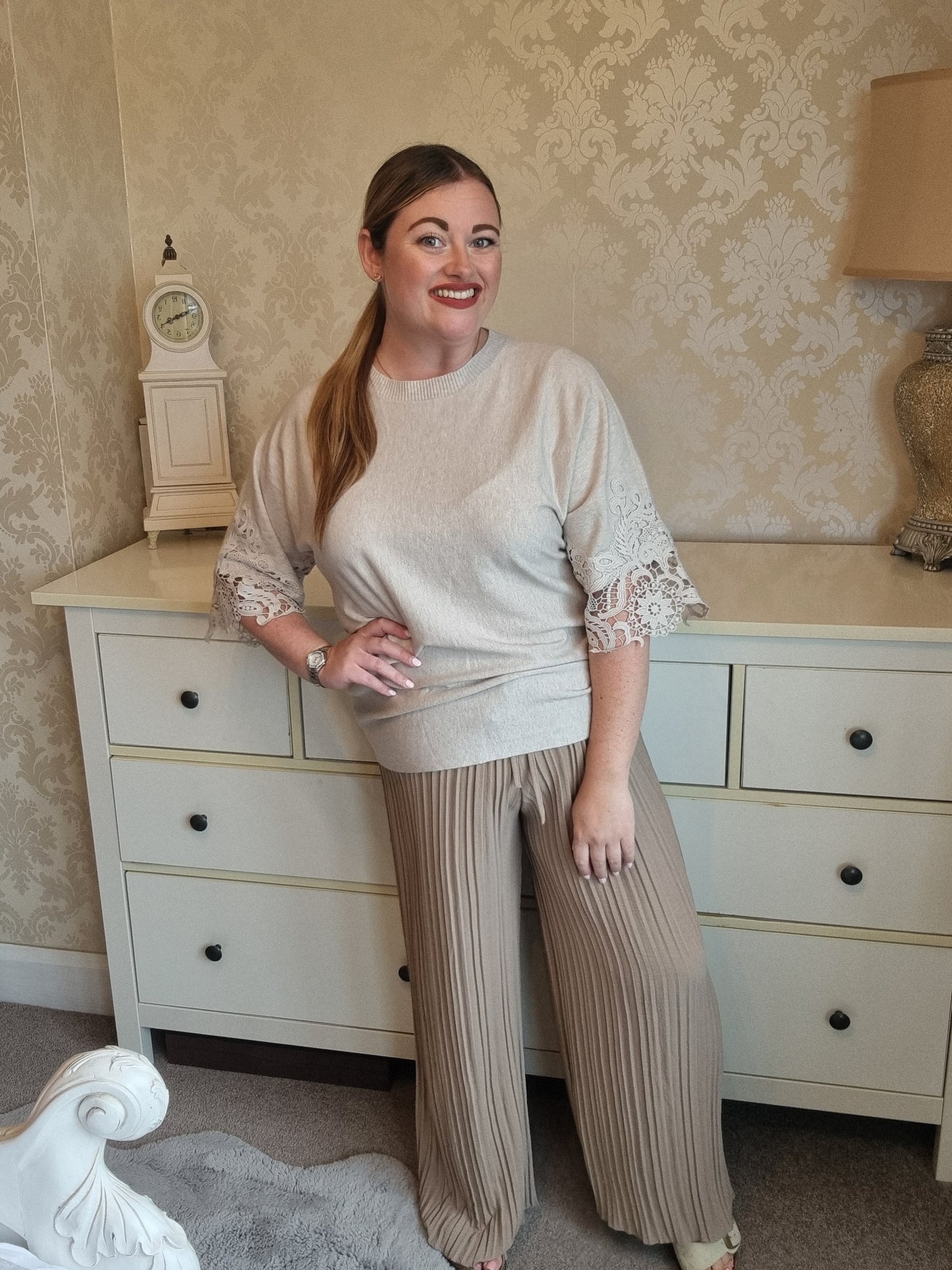 Nellie Pleated Trouser - Mocha