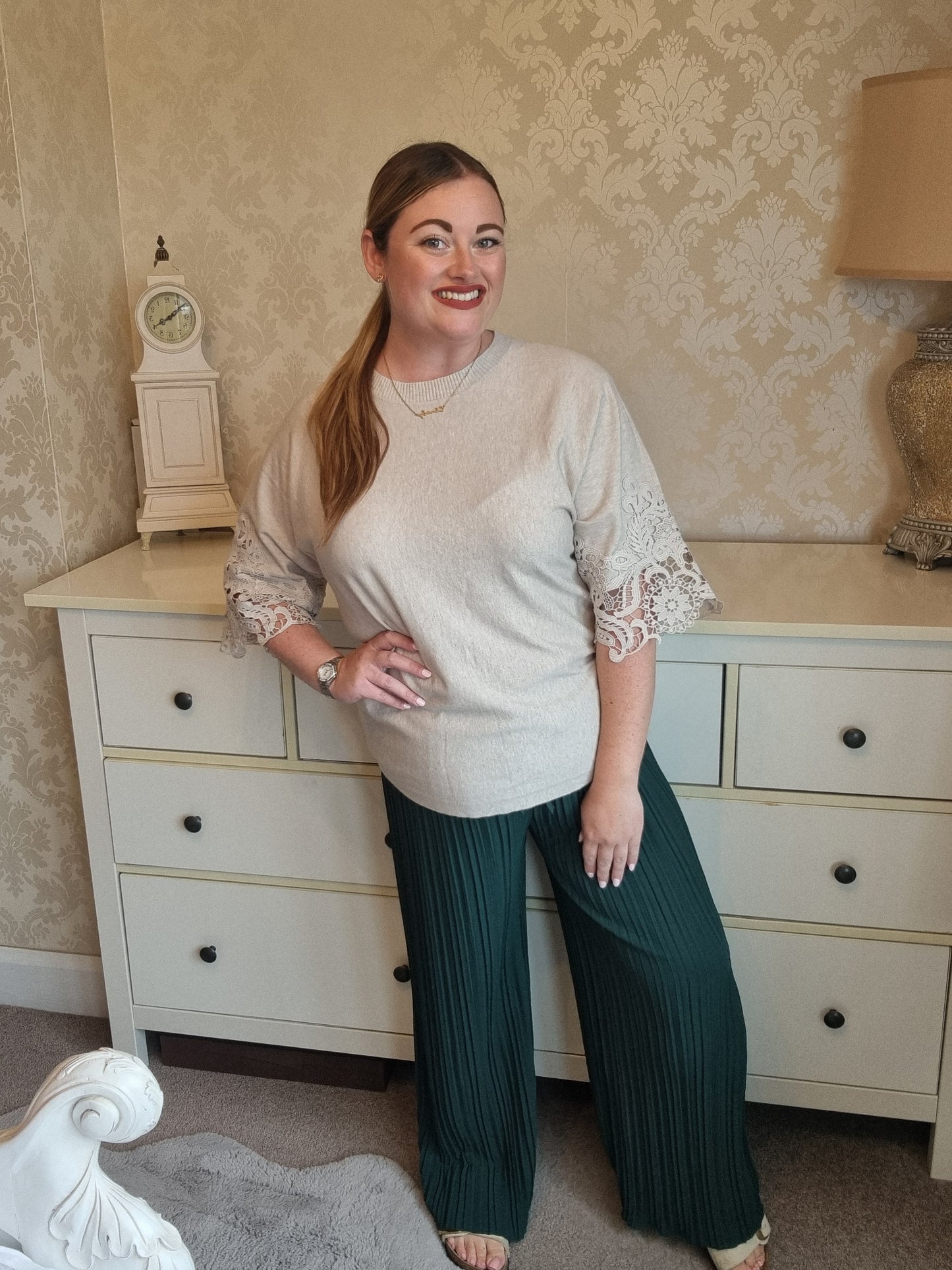 Nellie Pleated Trouser - Green
