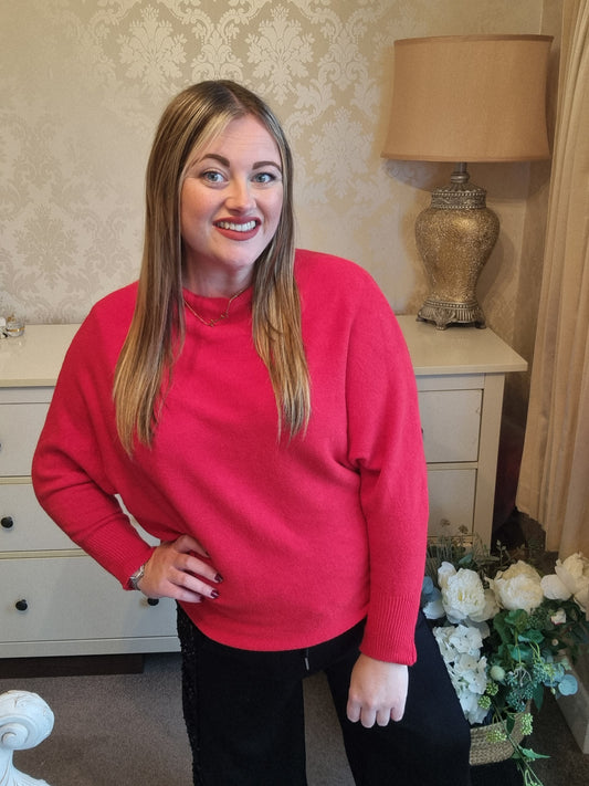 Dawn Batwing Jumper - Red