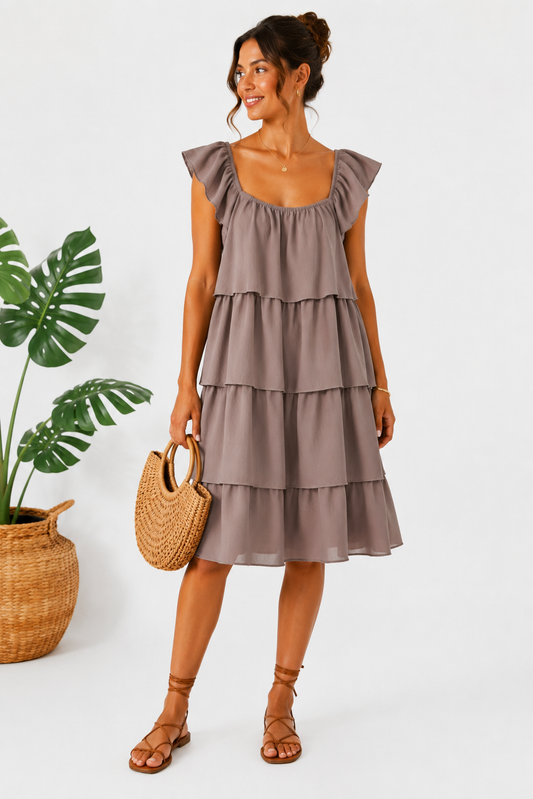 Yasmin Dress - Mocha