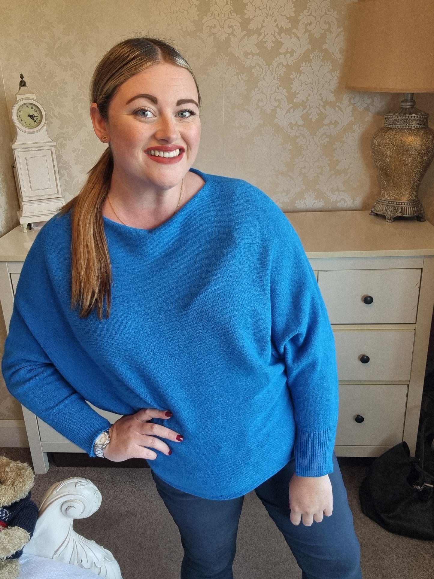 Dawn Batwing Jumper - Royal Blue