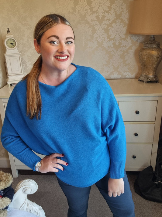 Dawn Batwing Jumper - Royal Blue
