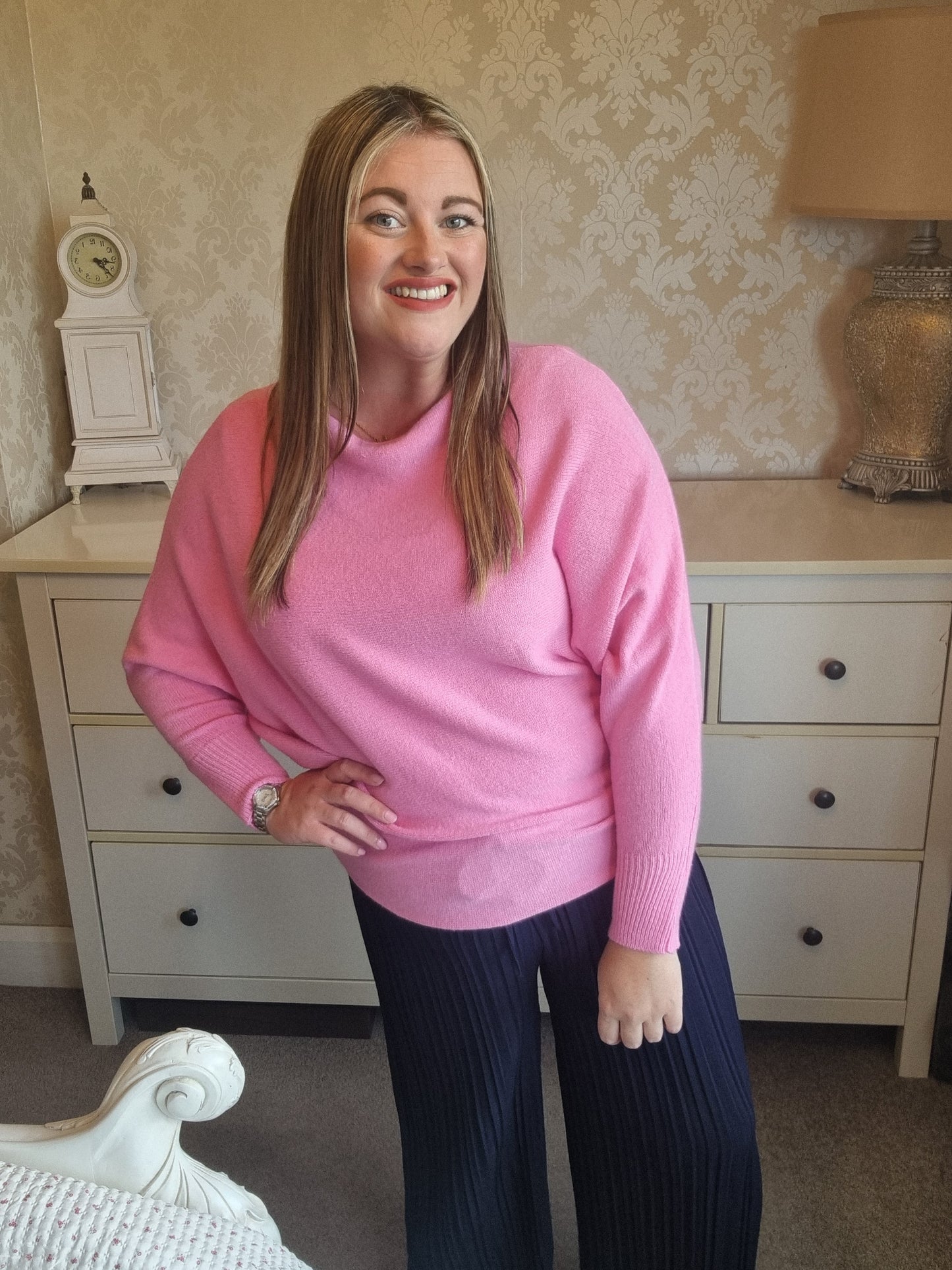 Dawn Batwing Jumper - Pink