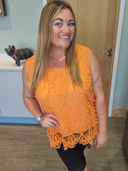 Sandy Vest Top - Orange