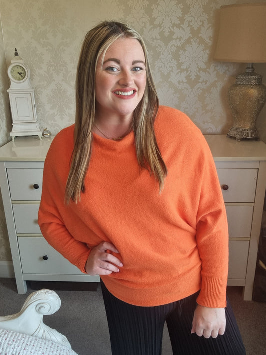 Dawn Batwing Jumper - Orange