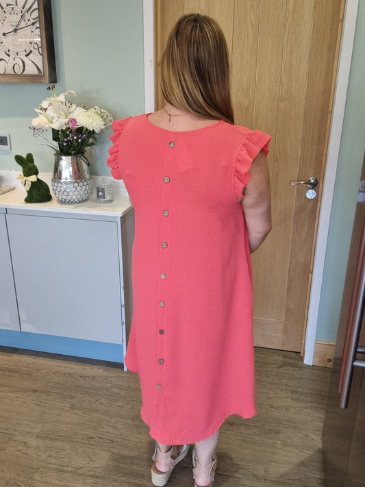Clare Dress- Coral