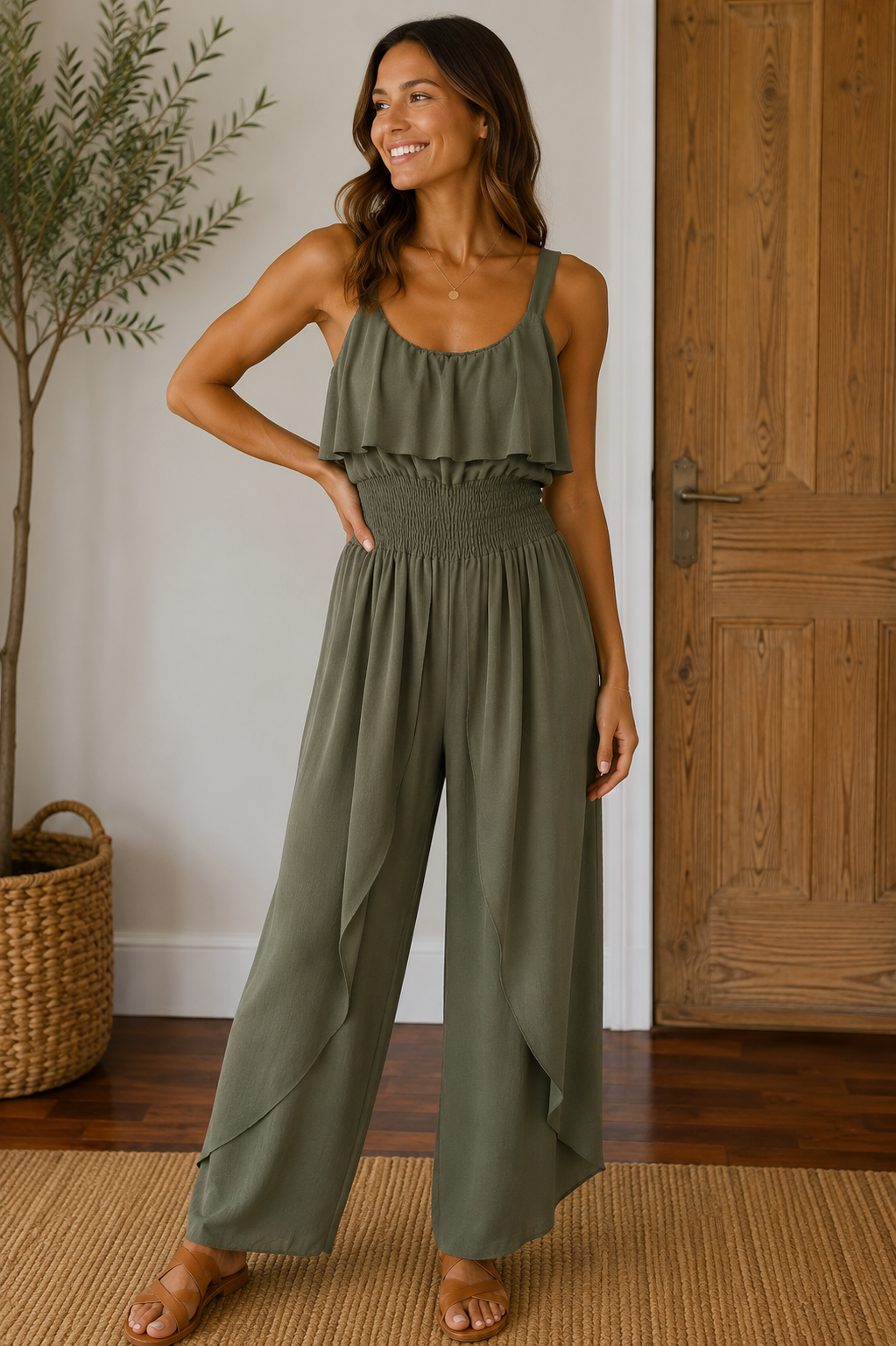 Lola Jumpsuit- Khaki
