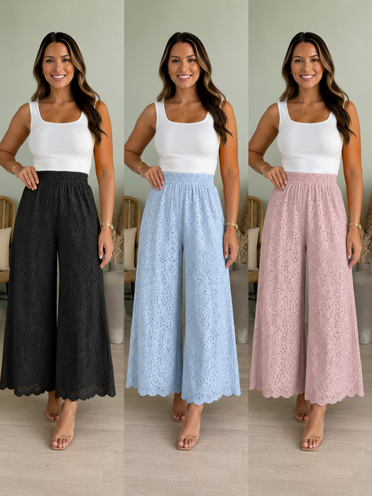Daisy Embroidery Trousers
