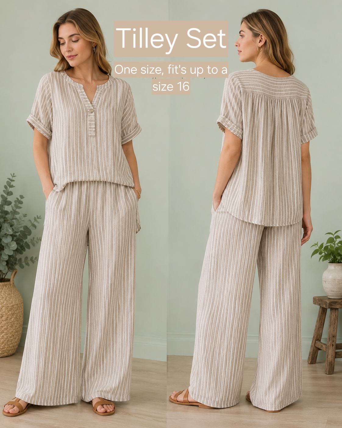 Tilley Co-Ord Set - Beige