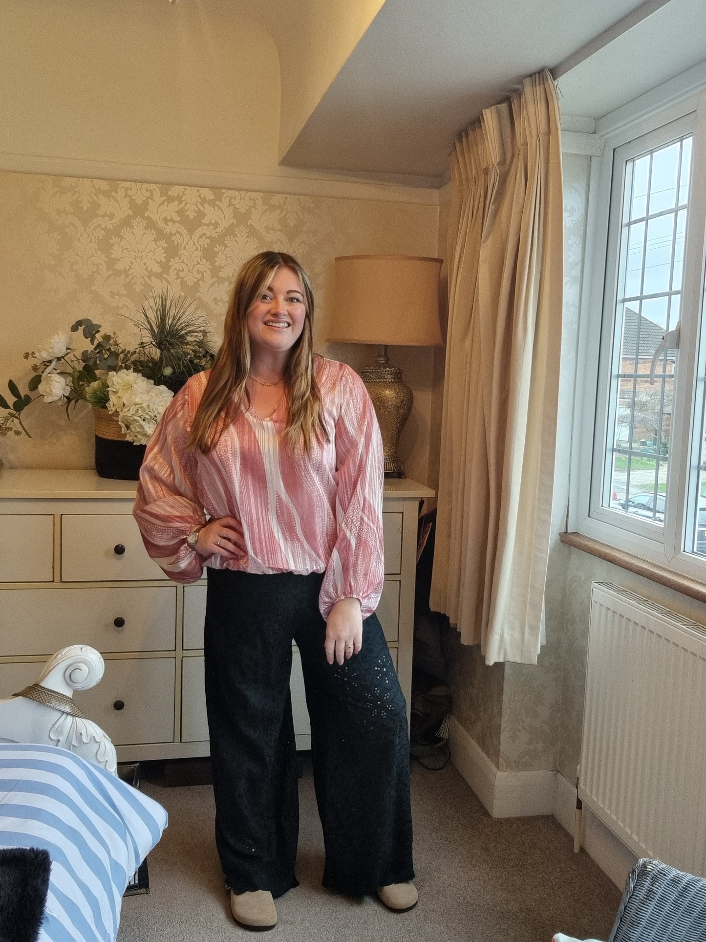 Daisy Embroidery Trousers