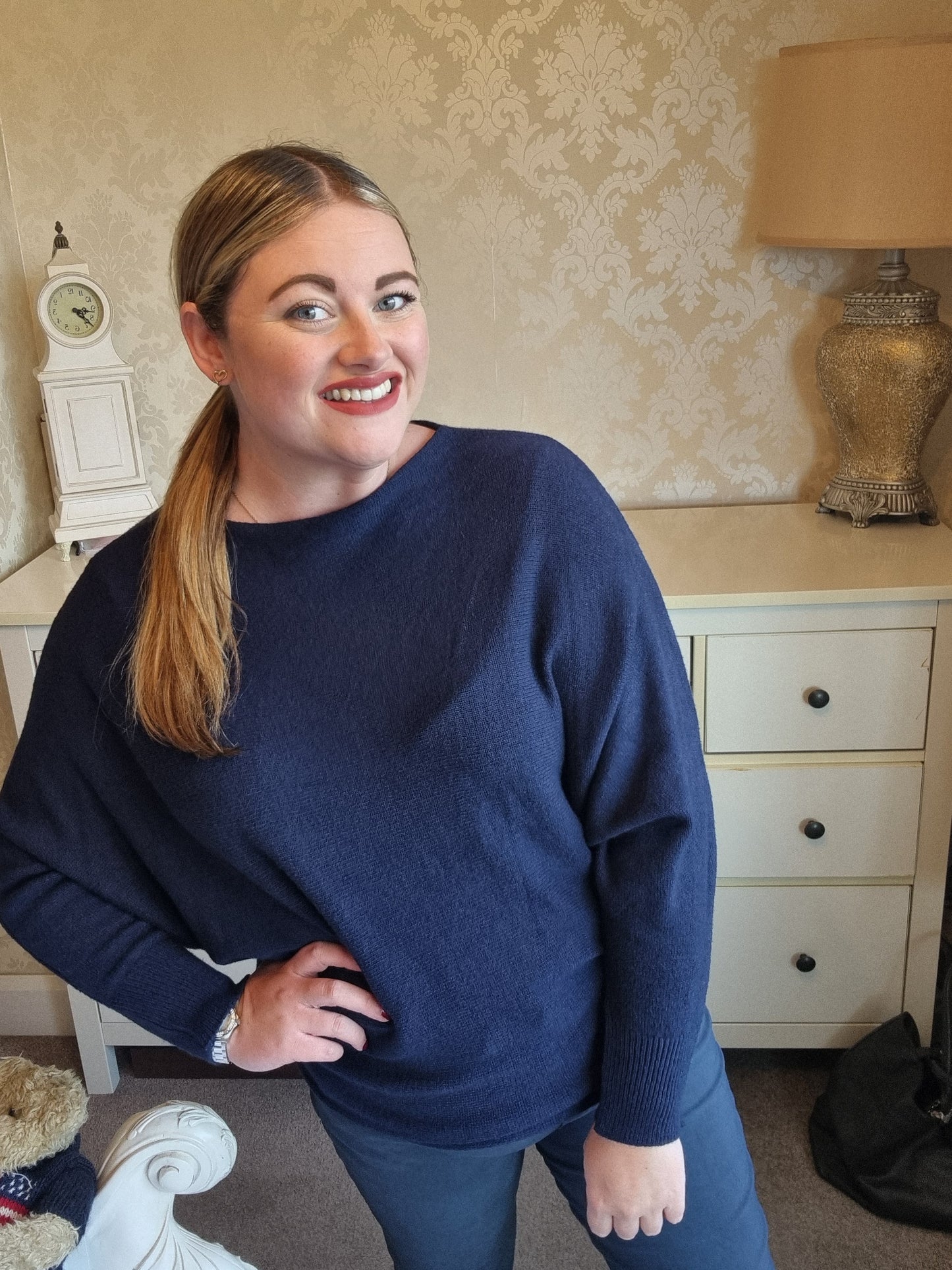 Dawn Batwing Jumper - Navy