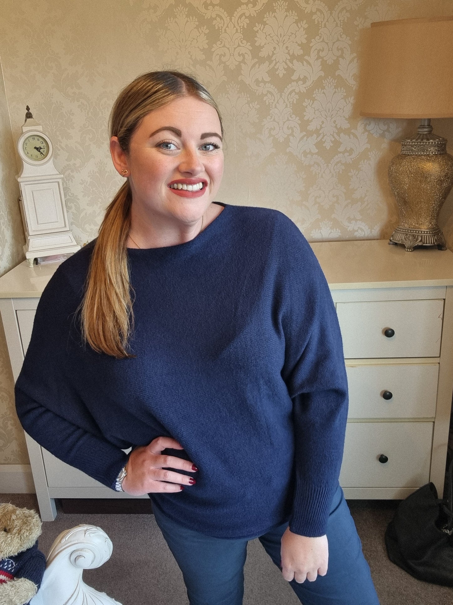 Dawn Batwing Jumper - Navy