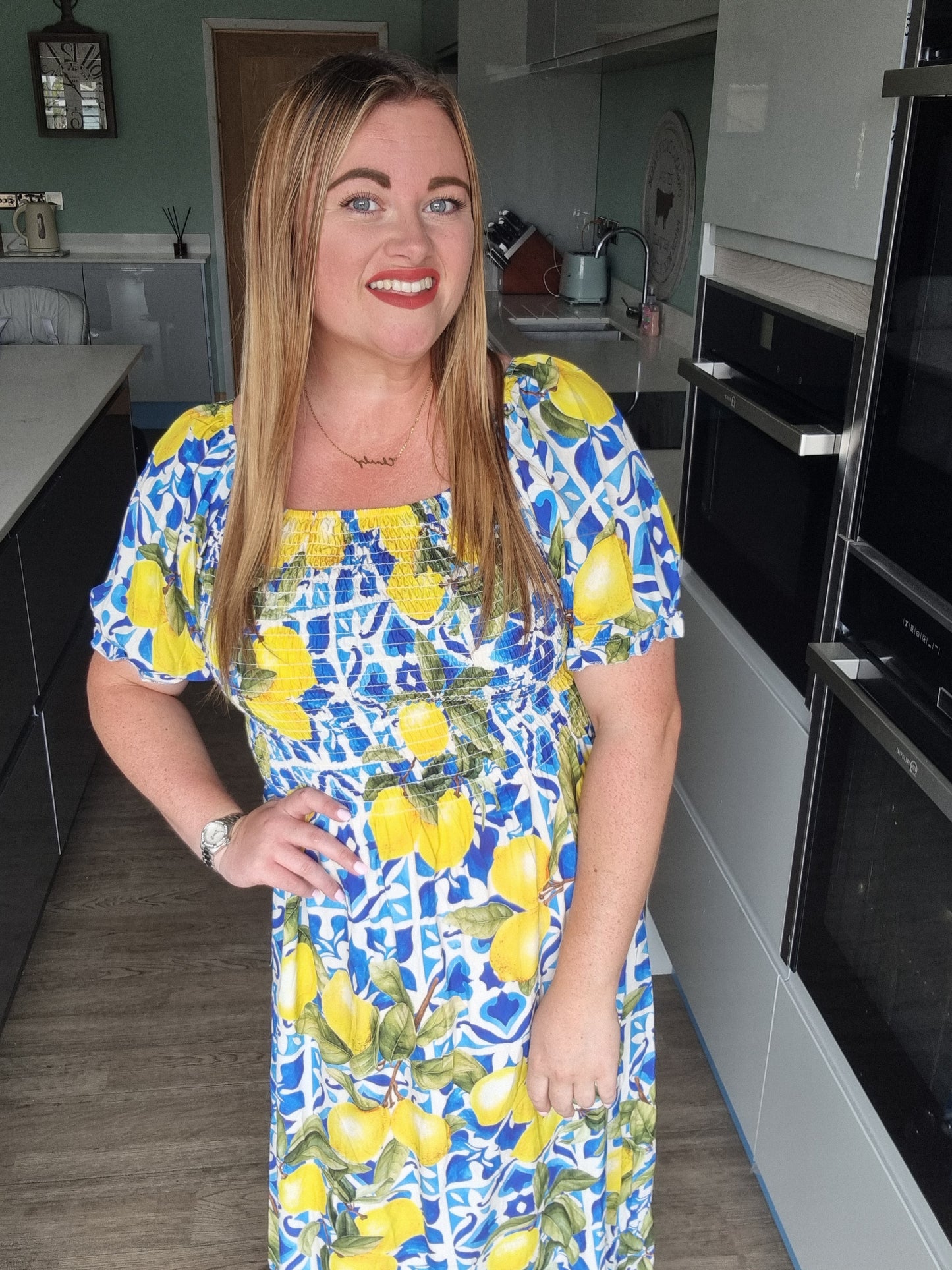 Toni Lemon Dress - Royal Blue