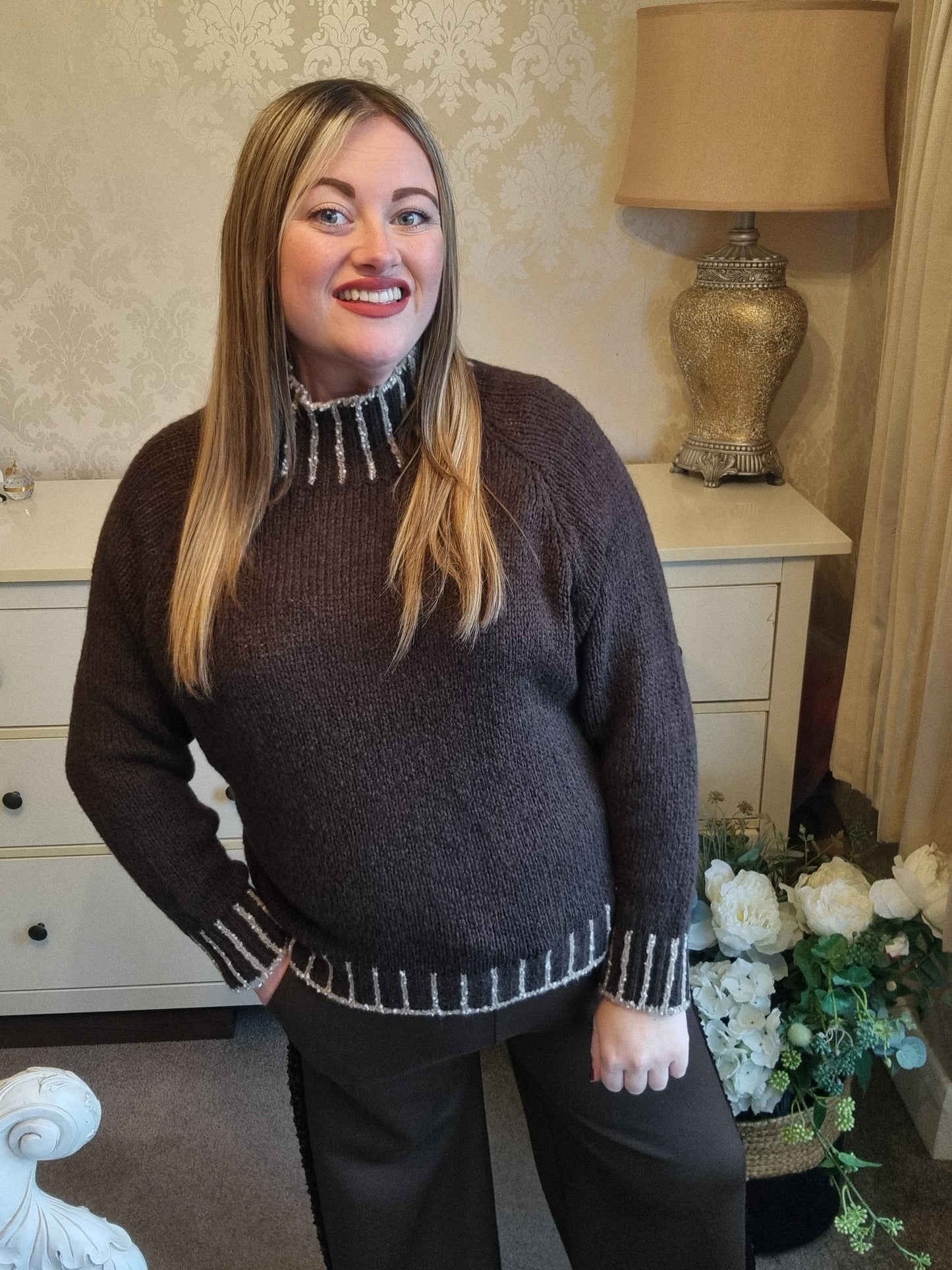 Tallie Turtle Neck Jumper - Chocolate